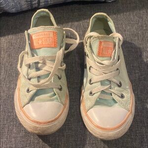 Converse pink and baby blue Canvas Sneakers with Rubber Sole